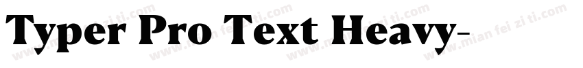 Typer Pro Text Heavy字体转换